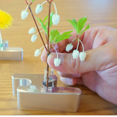 aluminum flower base Hana-kasumi short or tall incense holder