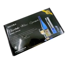 Secura Electric Wine Opener Model SWO-3N Wine Opener Foil Cutter Rechargeable