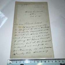 Marquess Dufferin Ava ALS Autograph Letter to Col Talbot Brit Embassy Paris 1895