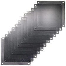 12 Pcs 140mm PC Case Fan Dust Filter Mesh Black PVC Computer Cooler Cover