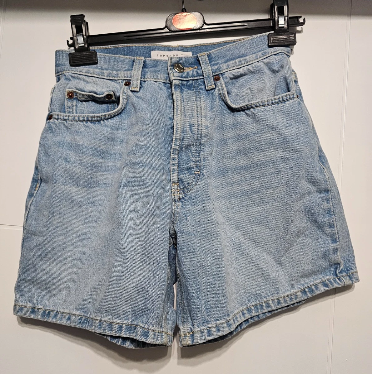Short Topshop Gris Et Blanc Brodé Taille 8 - Occasion Très Bon état, Style Boho Festival