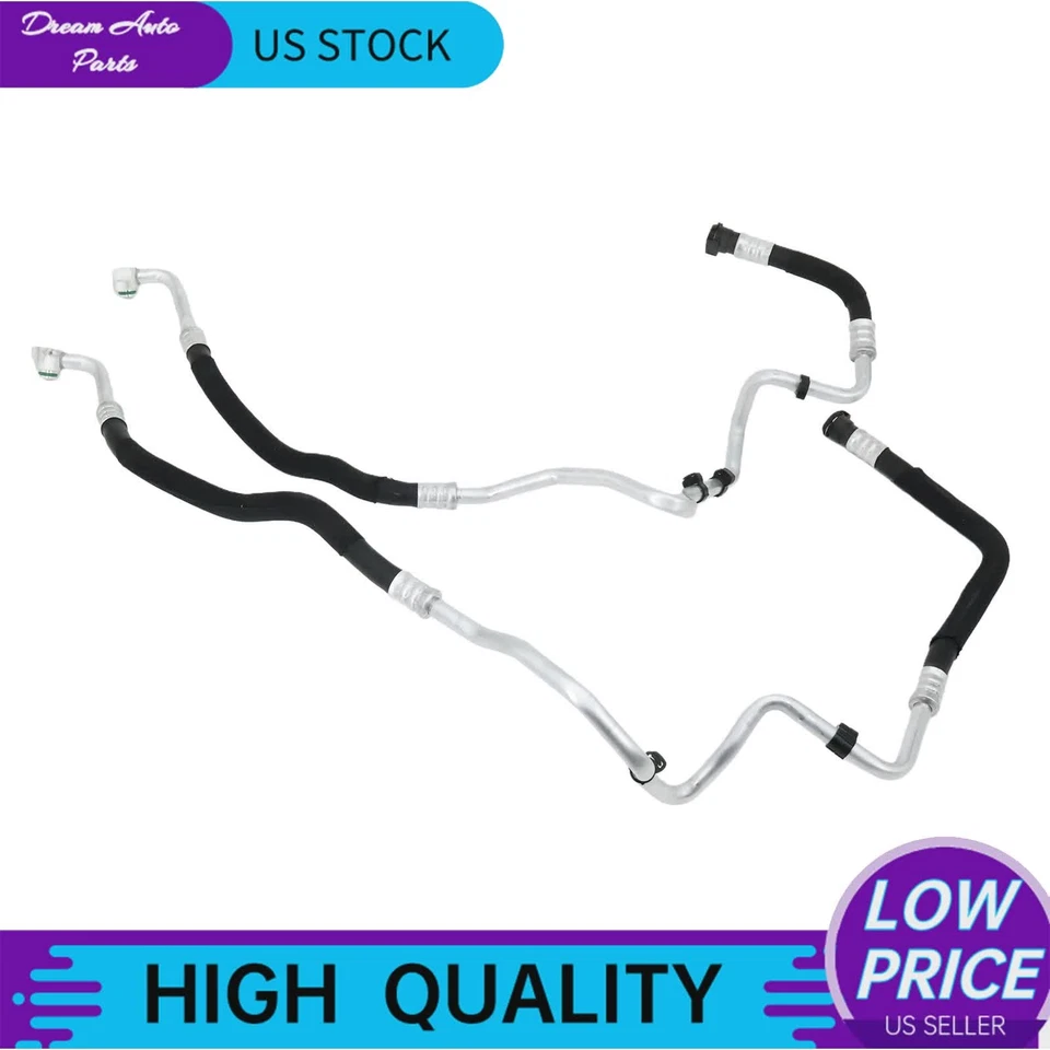 Fit BMW 535i 640i 17227636879 2x Engine Oil Cooler Line Hose Pipe Inlet&Outlet — 第 2/4 张图片