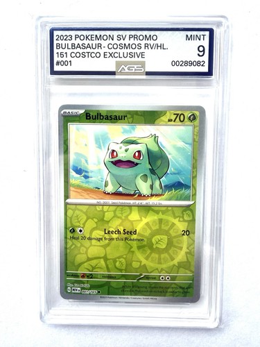 Pokemon Bulbasaur #001 151 Costco Exclusive Cosmos Holo AGS 9 Mint 2023 Promo