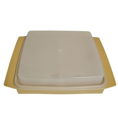 Vintage Tupperware Deviled Egg Carrier 723-4 Lid 7224 Harvest Gold Made USA