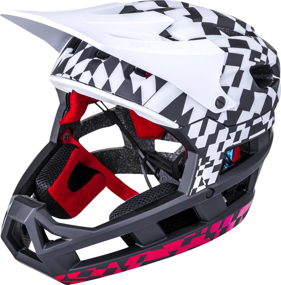 Casco invasor KALI 0211323216 DH - LTD Glitch - negro mate/blanco/rojo - XS-M Foto 2 de 4