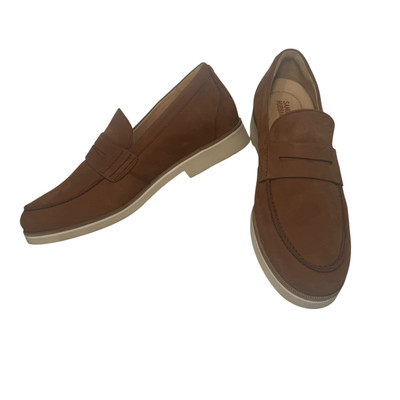 Samuel Hubbard Men's 12M ''Tailored Traveler'' Penny Loafer Cognac Nubuck 4227