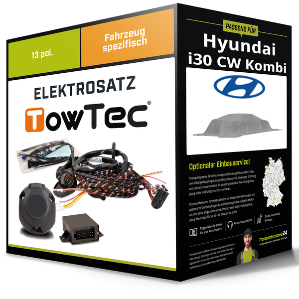 Elektrosatz 13-Pol Spezifisch für Hyundai I30 CW Kombi 06.2024-Jetzt NEU-image