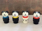 Vintage Fisher Price LITTLE PEOPLE Dog -Blue, Orange, Yellow Collar + Dalmatian