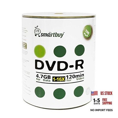 Smart Buy 200 Pack DVD-R 4.7gb 16x Logo Blank Data Video Movie Recordable