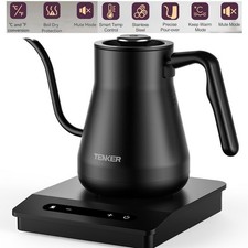 Gooseneck Electric Kettle Temperature Control Pour Over Coffee Keep Warm Kettles