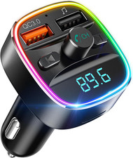 Bluetooth FM Transmitter, Bluetooth Car Adapter with Dual USB Charger Wireless R