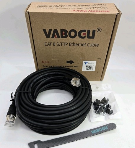 New Vabogu Cat 8 Ethernet Cable, 35ft Heavy Duty High Speed Indoor-Outdoor Cable - 第 1/7 張圖片
