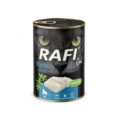 5902921311188 RAFI Cat Adult  with cod - nassfutter für Katzen - 400g DOLINA NOT