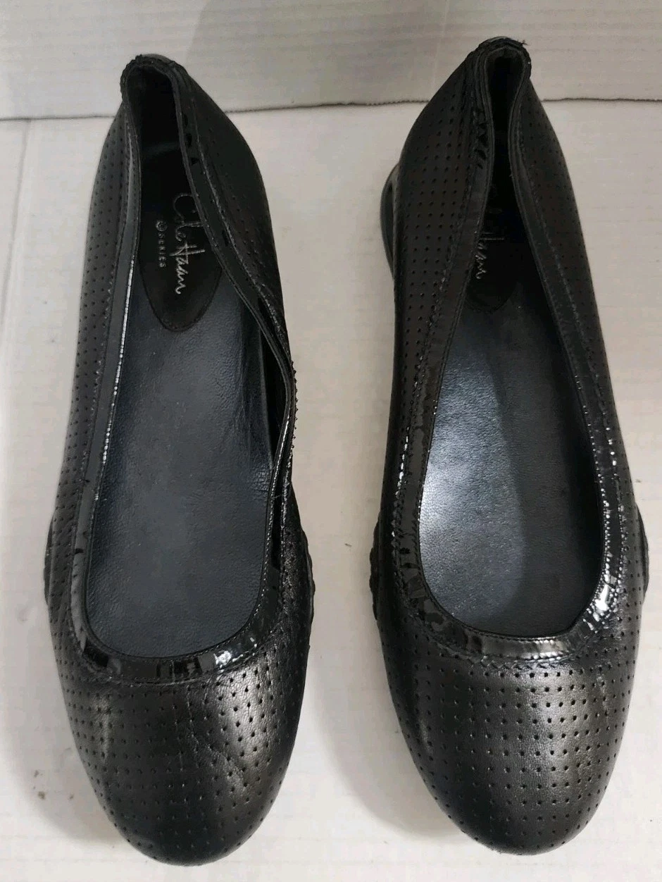 Ballerine Cole Haan NikeAir da donna taglia 8AA nere a rete slip on scarpe da ballo