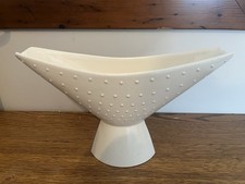 Mid Century Hornsea White Hobnail Vase designed by JOHN CLAPPISON
