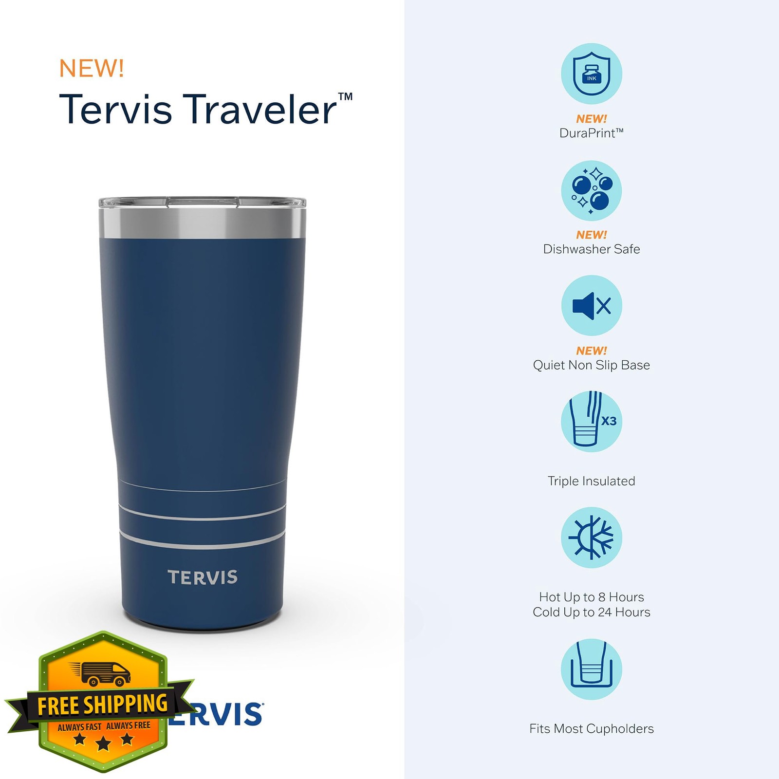Tervis Traveler Butterfly Wing Tumbler, 20oz Insulated Stain