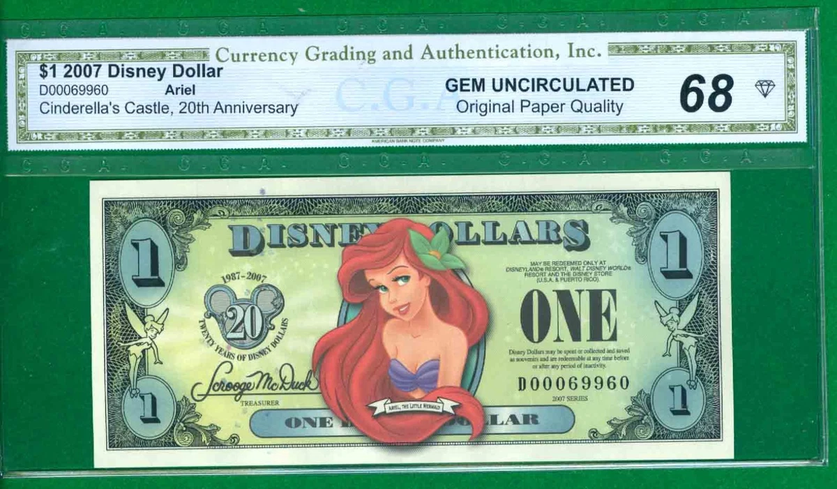 Ariel Disney Dollars (1968-Now) for sale | eBay