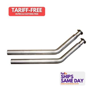 Pypes Exhaust DGU15S, Two 62-67 Nova Sbc 2.5In Manifold Downpipes Stainless 