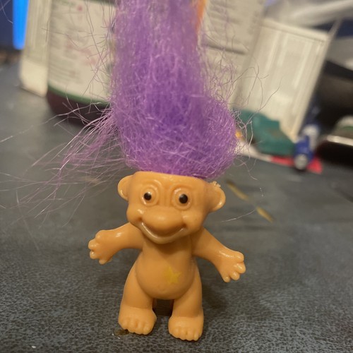 Vintage Troll Pencil Topper Lila Haare
