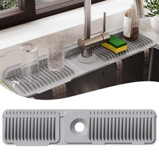 24 Inch Silicone Faucet Mat for Kitchen Sink Splash Guard 2025 Upgraded