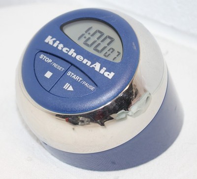KitchenAid Digital Kitchen Timer Easy to Read Series Blue/Chrome WORKS 2 buttons