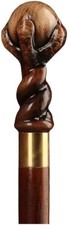 Brown Eagle Foot Hand Carved Handle Solid Wooden Walking Stick for Adults.