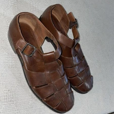 Cole Haan Casual Huaraches Mens Size 10.5 D Brown Leather Beach Cruise Island