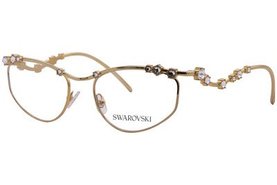 Swarovski SK1015 4004 Eyeglasses Frame Women's Gold Full Rim Style 55mm