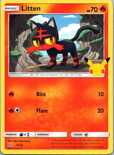 Pokemon TCG Litten 15/25 McDonalds Collection 2021 LP
