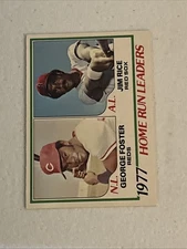 1977 Topps Home Run Leaders Jim Rice George Foster