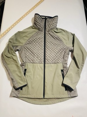 Burton Women s Hooded Full Zip Insulated Quilted Jacket Green M snowboarding