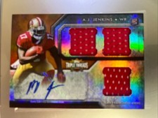 A.J. Jenkins 2012 Triple Threads Autograph Game Used Jersey Rookie #48/70 Auto