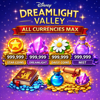 Disney Dreamlight Valley ALL CURRENCIES MAX | Star Coins Dreamlight Mist Daisy