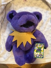 12" Purple Jointed Grateful Dead Plush Bear With Tags 1990 Liquid Blue