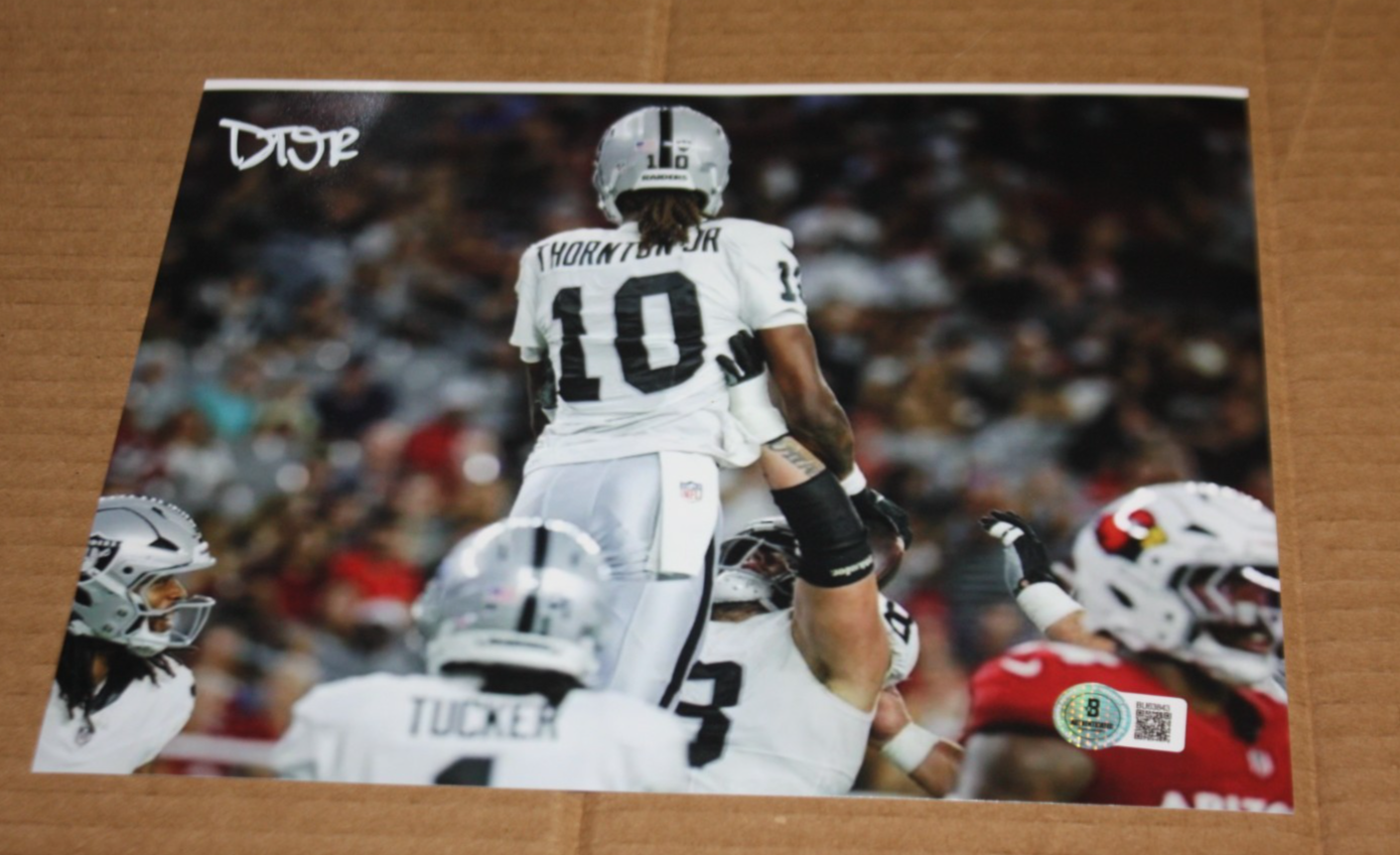 DONTE THORNTON JR Autographed Signed Las Vegas Raiders #10 8X10 PHOTO Beckett 