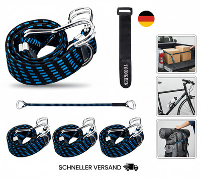 Spanngummi Mit Haken, 4Er-Set Extra Stark - Spanngurte, Gepäckspanner, Expand