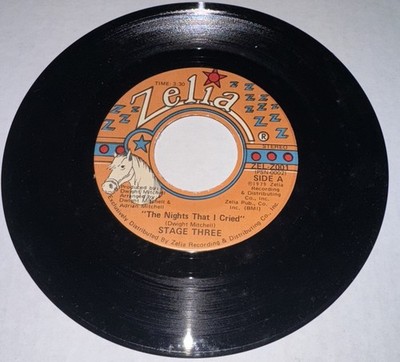 Funk Soul 45 STAGE THREE The Nights That I Cried / Don't Ever Go Home ZELIA VG+