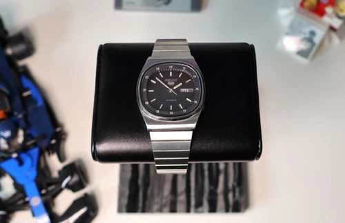 [GOOD] Vtg 1983 Seiko 5 6309-5100 TV-Dial Auto Watch. All Original. Suwa Factory