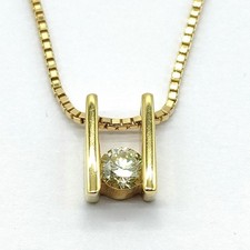 NO TARIFF TASAKI Necklace Natural Diamond 0.2ct Gold 2337767