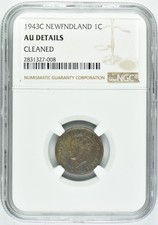 1943C Newfoundland 1c One Cent - NGC - UNC Details