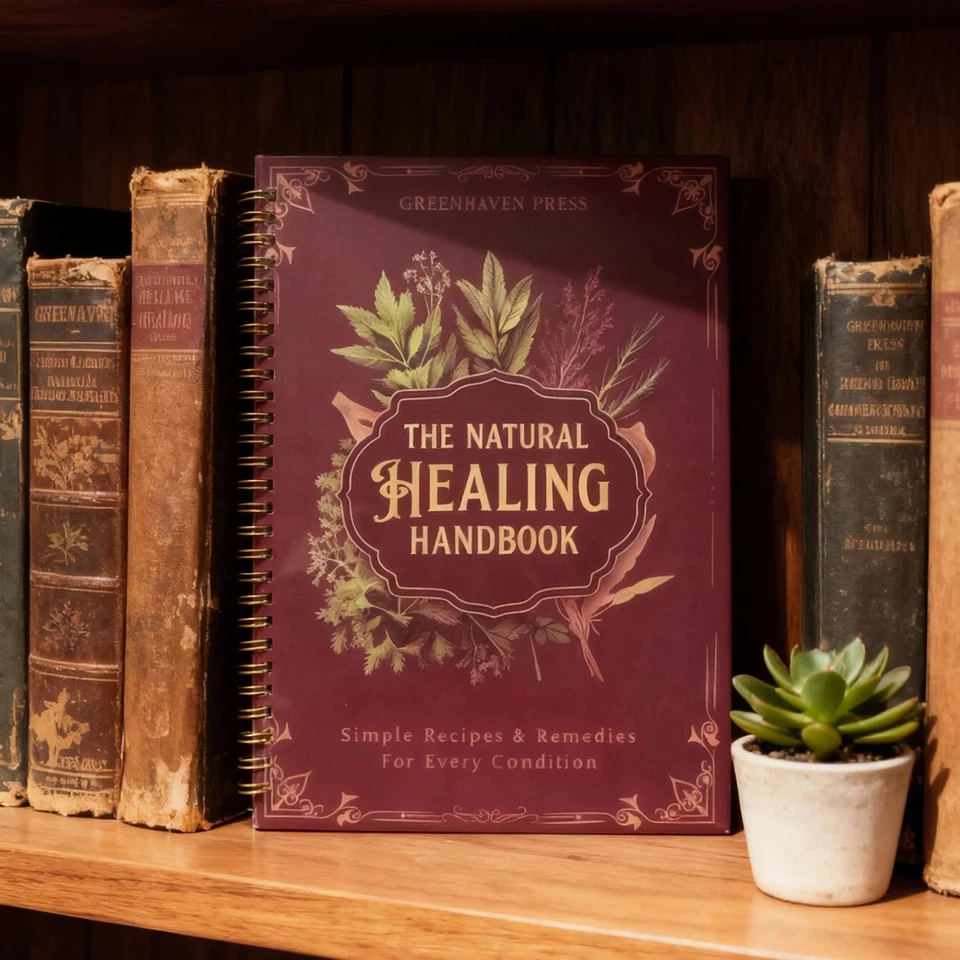 The Natural Healing Handbook Spiral Herbal Remedies Wellness Recipes Guide Gift - Image 4 of 4