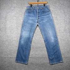 Vintage Levis 501 Jeans Mens 36x34 34x31 Blue Denim Button Fly Made in USA
