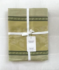 Williams-Sonoma FOLIAGE JACQUARD Tablecloth 70”x 108” Sage NWT