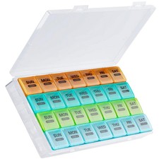 Monthly Pill Organizer 28 Day Pill Case 1 Time A Day 4 Weeks Pill Case Container