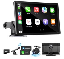 Wireless Apple Carplay Screen for Car 4K Dash Cam, 9" Portable Apple Carplay  A