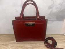 Jasper Conran Red Leather Handbag Shoulder Bag