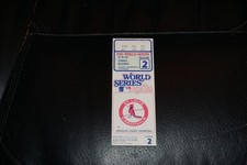 1982 ST. LOUIS CARDINALS WORLD SERIES TICKET GAME 2 VS BREWERS CARDS WIN