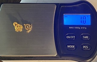 Vintage 10K Pair of Gold Tie Pins 1g