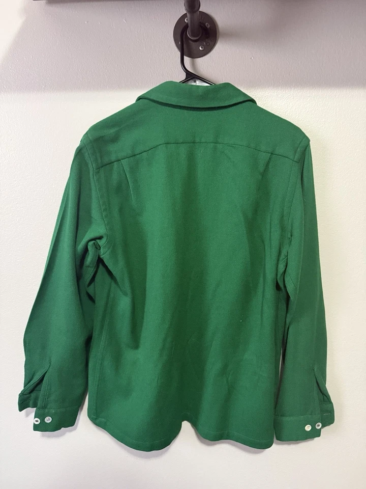 Vintage 50s McGregor Green Button Up Loop Collar Shirt Rare Green Color - Image 4 of 4