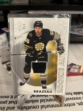 Upper Deck 2024-25 SP Rookie Authentics Justin Brazeau Game-Used Jersey Bruins
